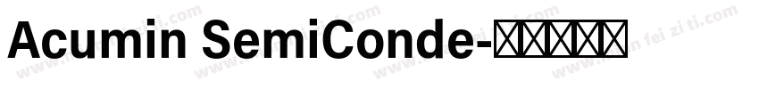 Acumin SemiConde字体转换